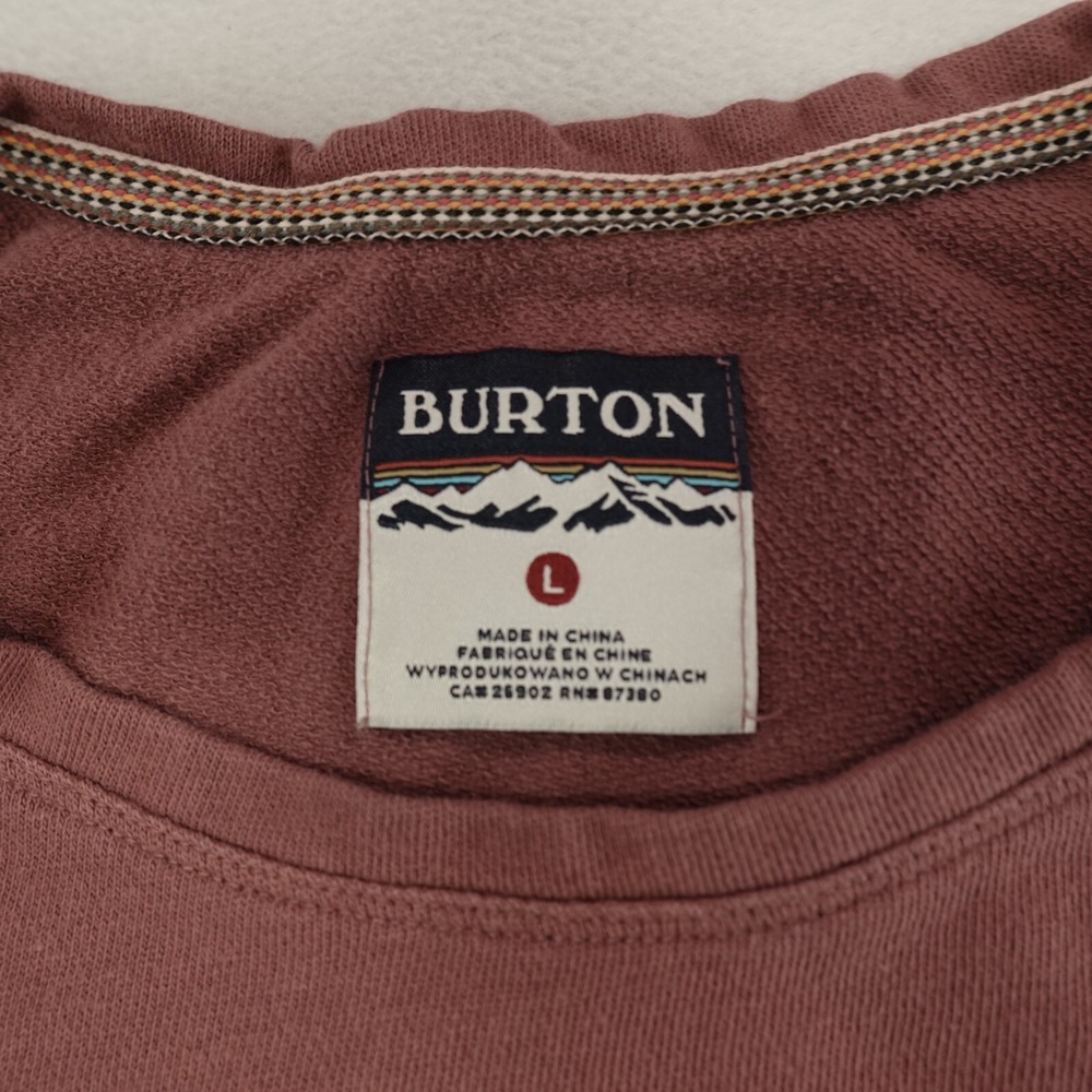 Burton Shirt Womens L Mauve Long Sleeve Crew Outdoors Hike Trail 20396 MinFlaw - Picture 3 of 13
